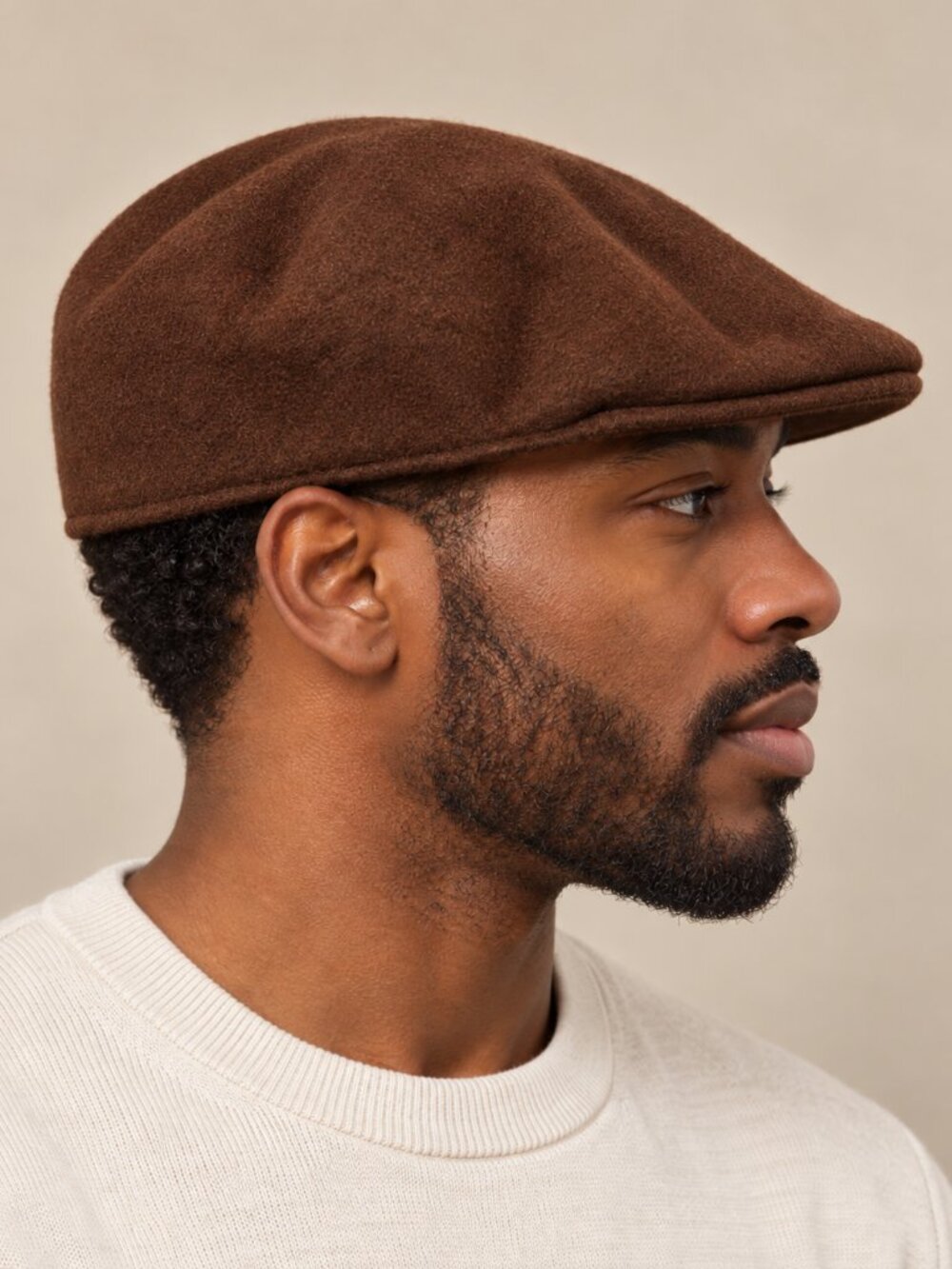 Brown Kangol Flat Cap